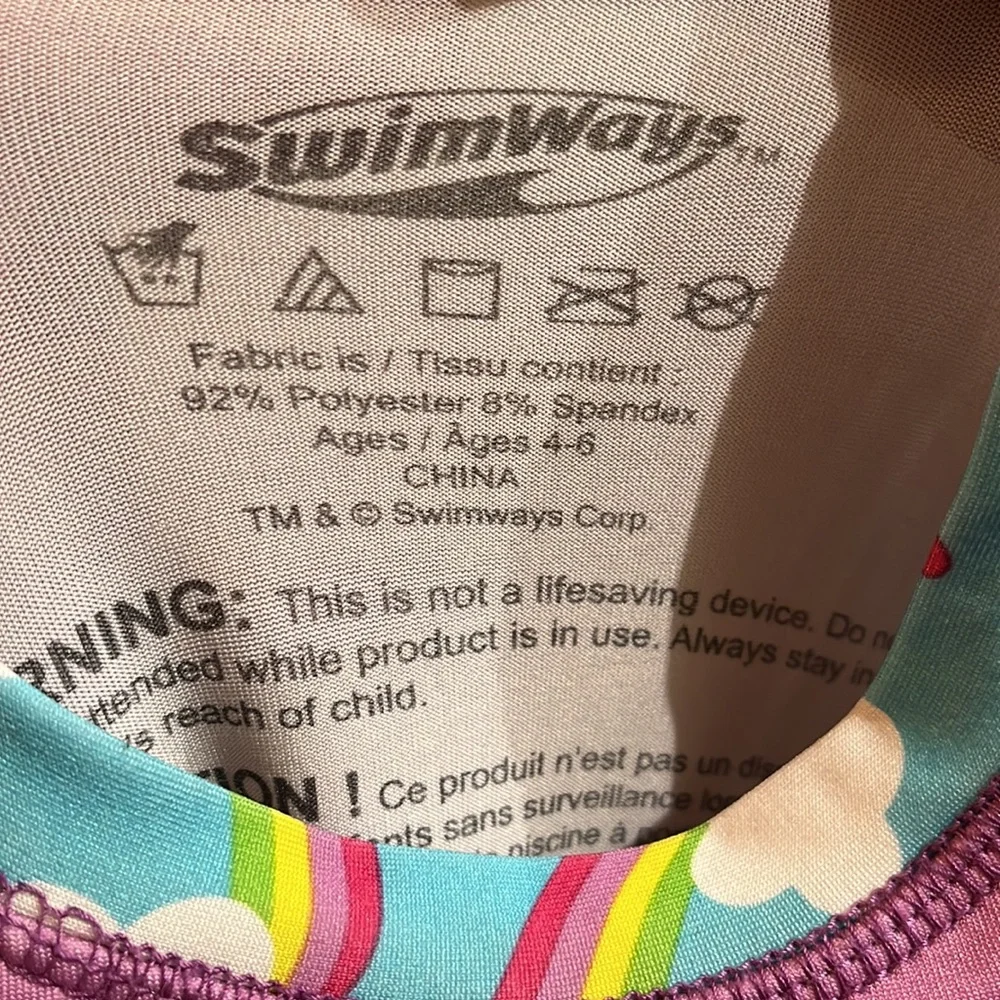 Swimways Float Top Pool Water Wear Safety Swim Girls 4-6